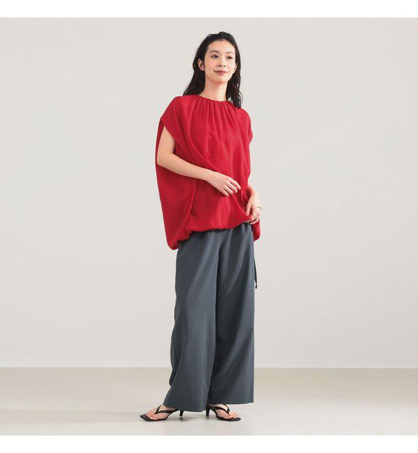 Demi-Luxe BEAMS 「AK+1 / リヨセル ギャザー プルオーバー」|シャツ・ブラウス|