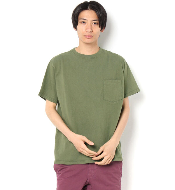 BEAMS「GOODWEAR / ポケットTシャツ」|Tシャツ・カットソー|OLIVE