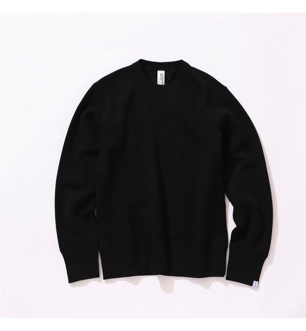 BEAMS PLUS「LOOPWHEELER / 別注 Athletic Crew Neck Sweat」|スウェット・ジャージ|〇BLACK