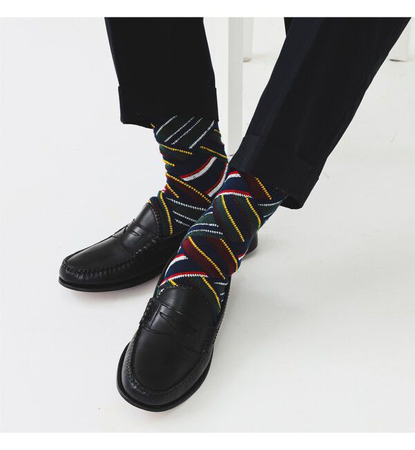 BEAMS PLUS「BEAMS PLUS / レジメンタル クレイジー ソックス」|ソックス|