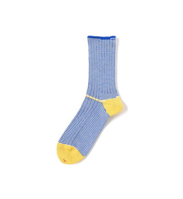 BEAMS PLUS「BEAMS PLUS / Pinstripe Rib Socks」|ソックス|BLUE/YELLOW
