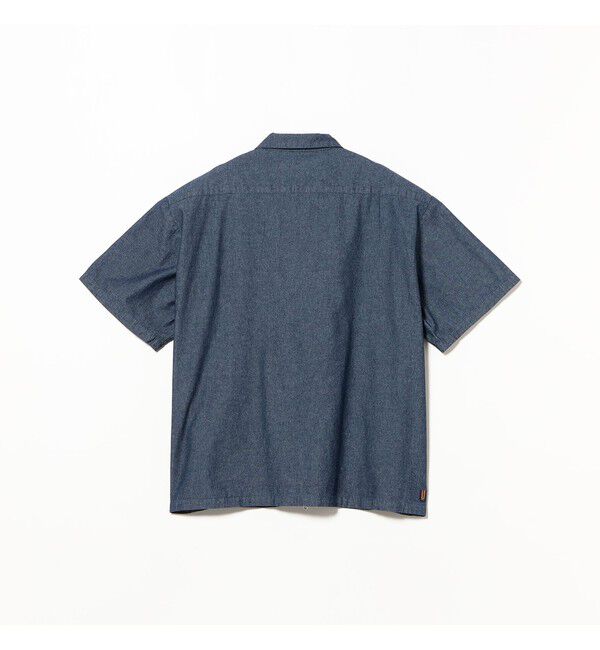 BEAMS「【別注】UNIVERSAL OVERALL / シャンブレー ジップ ショートスリーブ シャツ」|シャツ・ブラウス|