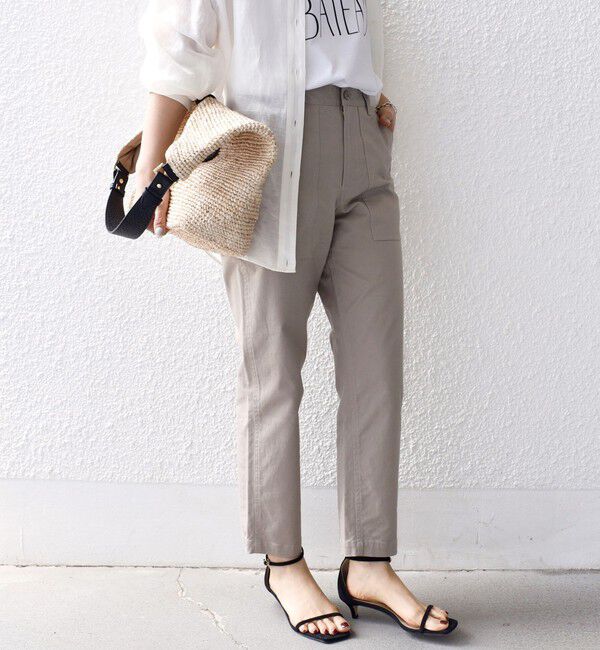 SHIPS for women「《一部追加予約》【WEB限定】ストレッチ ベーシック ベイカー パンツ」|その他|