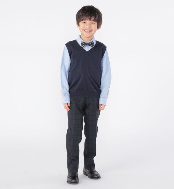 SHIPS KIDS「SHIPS KIDS:100～130cm / 14GG Vネック ベスト」|ベスト・ジレ|