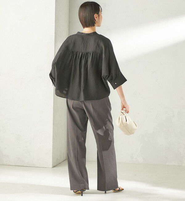 SHIPS for women「〈手洗い可能〉シルク混 シアー 羽織 シャツ」|シャツ・ブラウス|