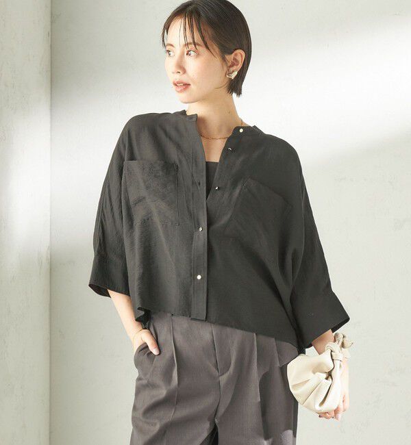 SHIPS for women「〈手洗い可能〉シルク混 シアー 羽織 シャツ」|シャツ・ブラウス|