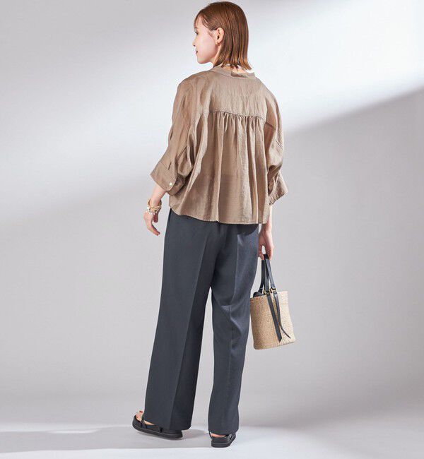 SHIPS for women「〈手洗い可能〉シルク混 シアー 羽織 シャツ」|シャツ・ブラウス|