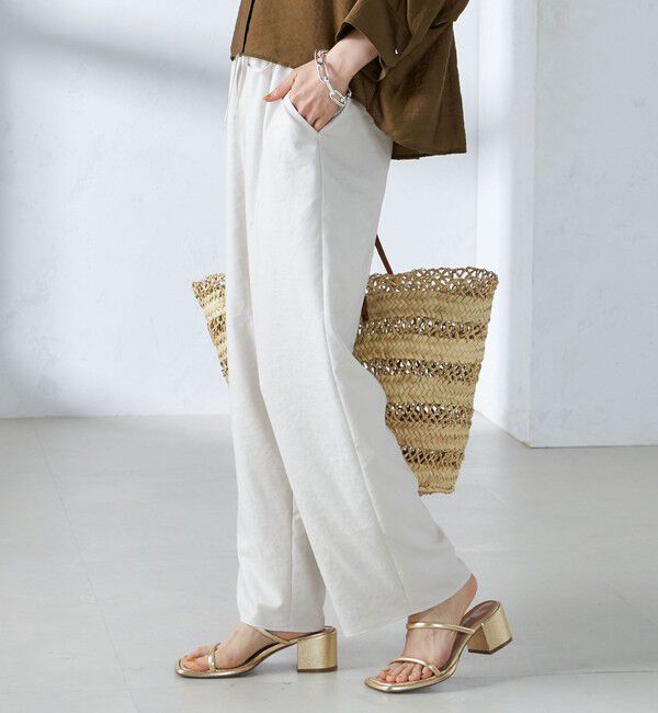 SHIPS for women「《一部追加予約》〈吸水速乾 / 防しわ / 接触冷感 / 手洗い可能〉ツイル ドロスト パンツ」|その他|