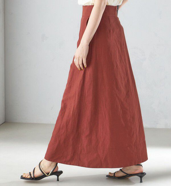 SHIPS for women「〈手洗い可能〉麻混 フレア マキシ スカート 」|スカート|