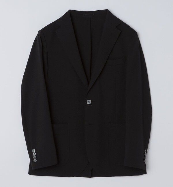 SHIPS Colors 「SHIPS Colors:CLEAR EFFECT(R) サッカージャケット(セットアップ対応可能)」|テーラードジャケット|ブラック