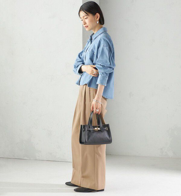 SHIPS for women「〈洗濯機可能〉ショート丈 デニム シャツ」|シャツ・ブラウス|