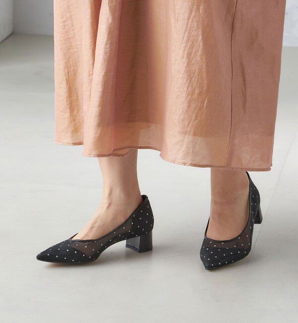 SHIPS for women「little black:ドット チュール パンプス」|パンプス|