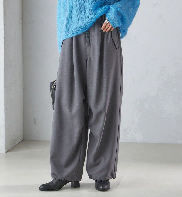 SHIPS for women「〈手洗い可能〉メランジ ツイル ドロスト パンツ」|その他|