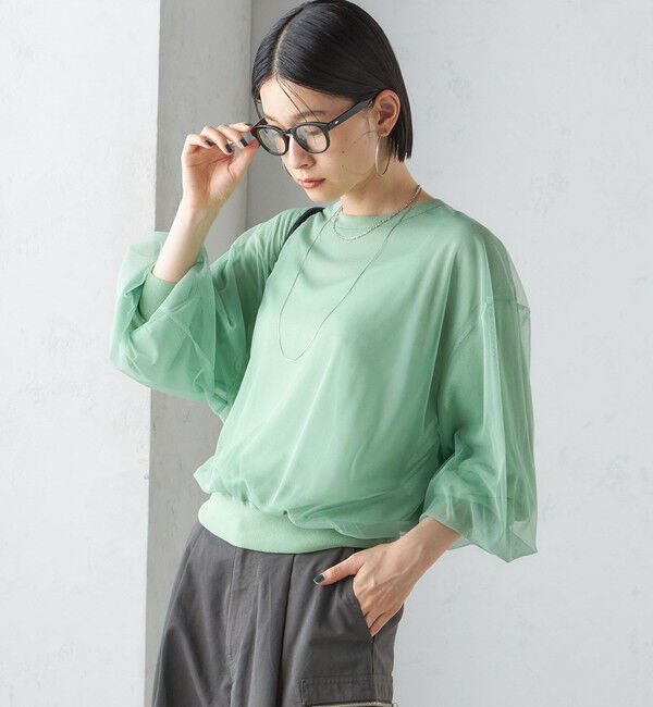 SHIPS for women「〈手洗い可能〉ダブル シアー ニット プルオーバー」|ニット・セーター|