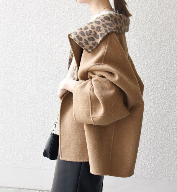 SHIPS any「【WEB限定】SHIPS any: リバー スタンドカラー ポンチョ ショート コート」|その他|