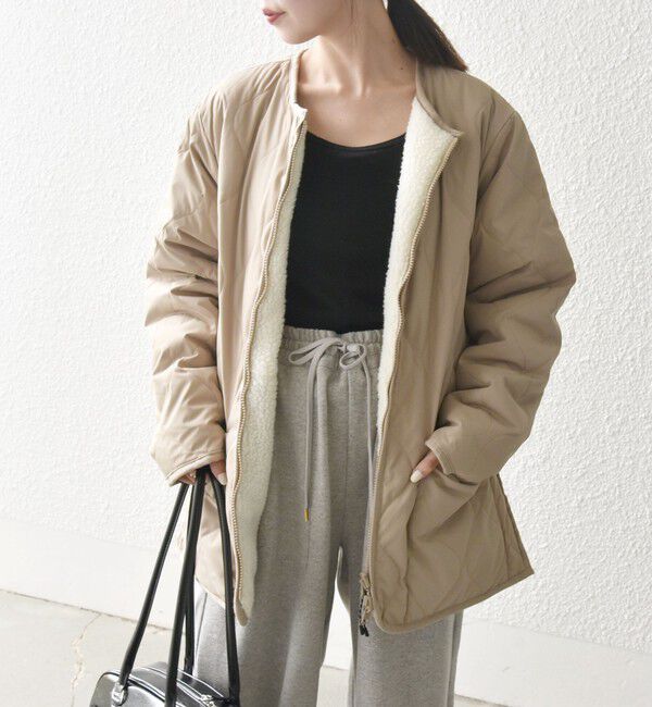 SHIPS any「【SHIPS any別注】TAION:〈手洗い可能〉ダウン ボア リバーシブル ジャケット」|ダウン|