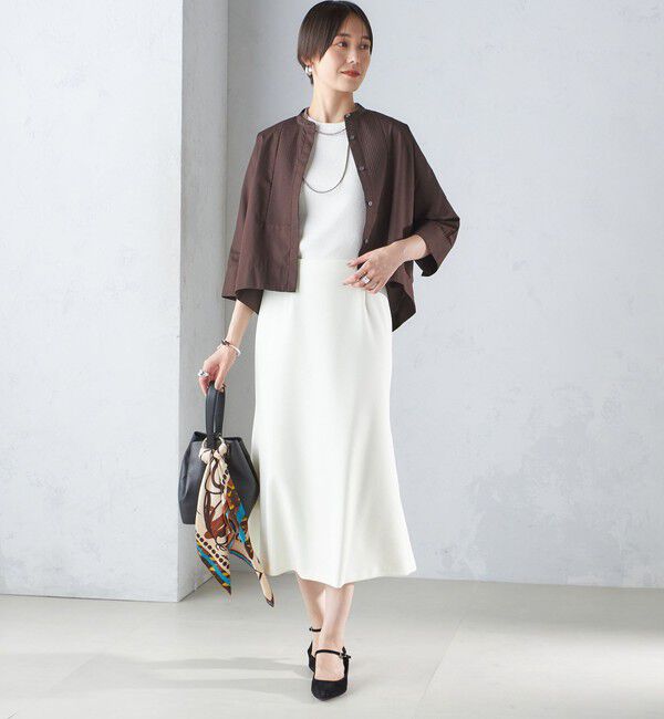 SHIPS for women「〈手洗い可能〉コットン ポリエステル ピンタック 羽織 ブラウス」|シャツ・ブラウス|