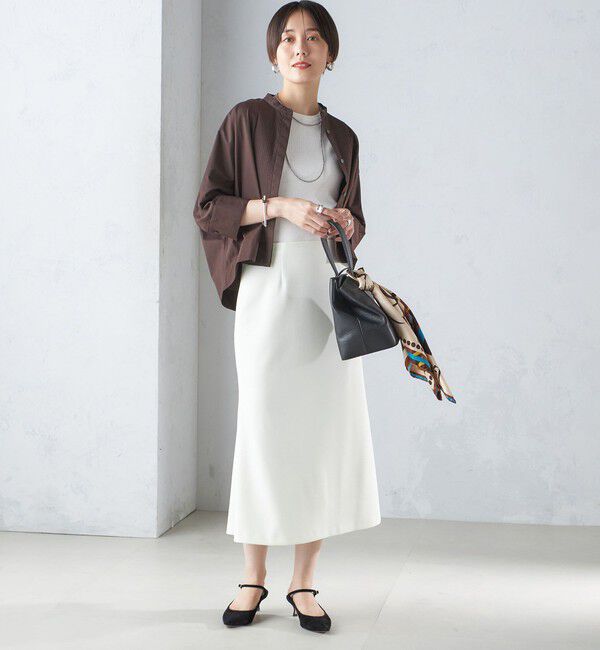 SHIPS for women「〈手洗い可能〉コットン ポリエステル ピンタック 羽織 ブラウス」|シャツ・ブラウス|