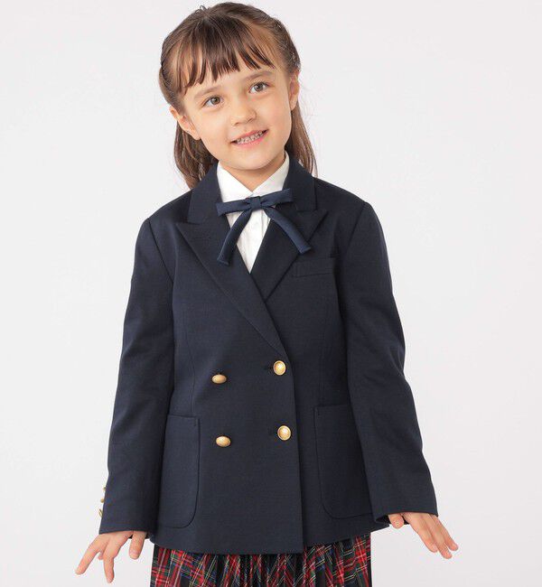 SHIPS KIDS「SHIPS KIDS:110～130cm / ポンチ ダブル ジャケット」|その他|ネイビー