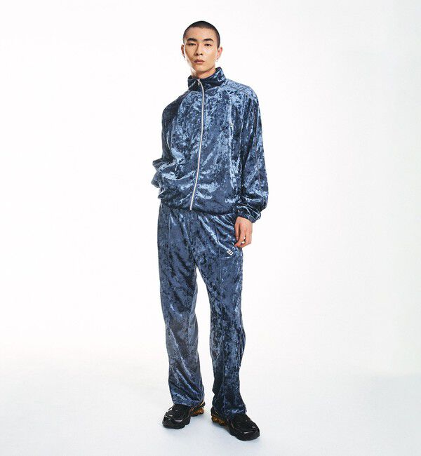 SHIPS「City Ambient Products: クラッシュベロアトラックジャケット(セットアップ対応)」|テーラードジャケット|