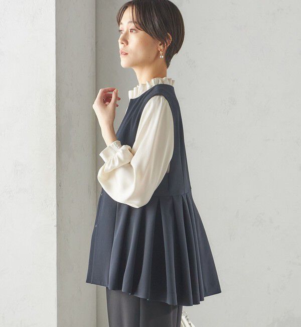 SHIPS for women「ダブル クロス ジレ （セレモニー対応可）」|ベスト・ジレ|