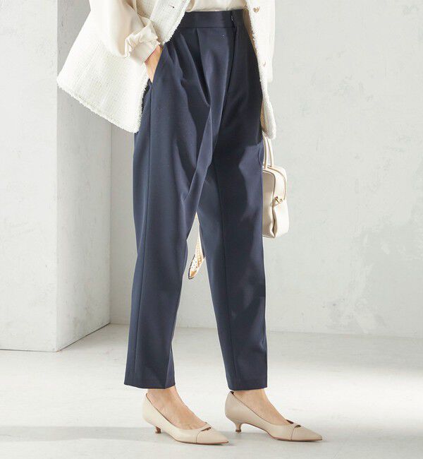 SHIPS for women「〈手洗い可能〉ダブル クロス パンツ（セレモニー対応可）」|スラックス|