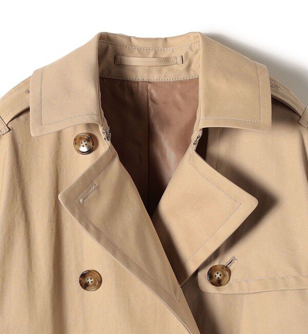 SHIPS for women「SHIPS Primary Navy Label:ギャバ トレンチコート」|トレンチコート|