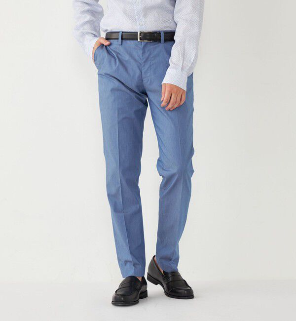 SHIPS Colors 「SHIPS Colors:〈洗濯機可能〉デニム ライク スラックス(セットアップ対応可能)」|スラックス|ブルー