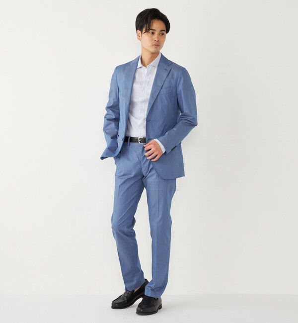 SHIPS Colors 「SHIPS Colors:〈洗濯機可能〉デニム ライク スラックス(セットアップ対応可能)」|スラックス|