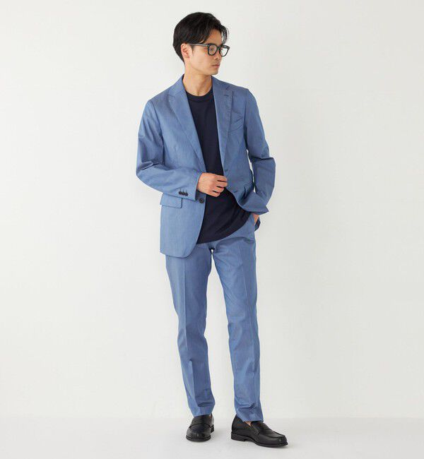 SHIPS Colors 「SHIPS Colors:〈洗濯機可能〉デニム ライク スラックス(セットアップ対応可能)」|スラックス|