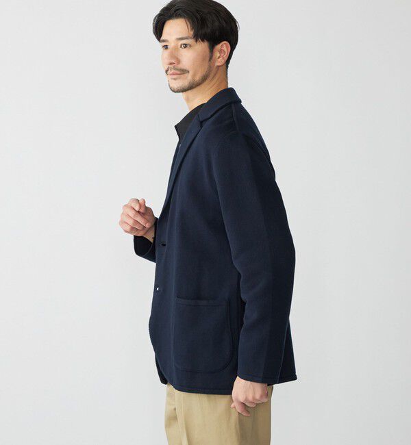 SHIPS「【SHIPS別注】FLY3: コットン ニット ブレザー」|テーラードジャケット|