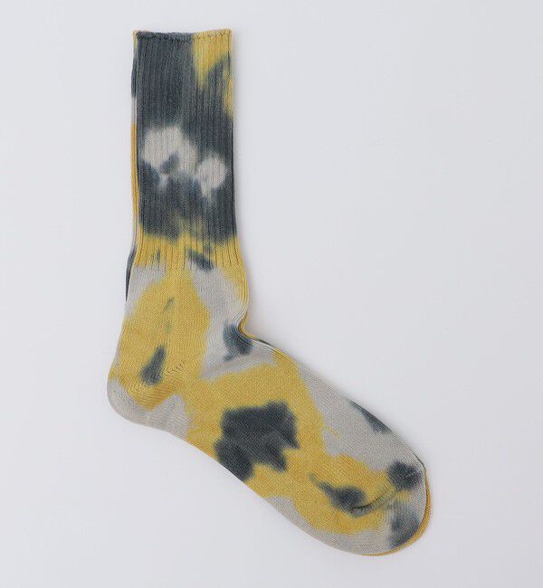 SHIPS「ANONYMOUS: タイダイ クルー ソックス」|ソックス|ダークグレー