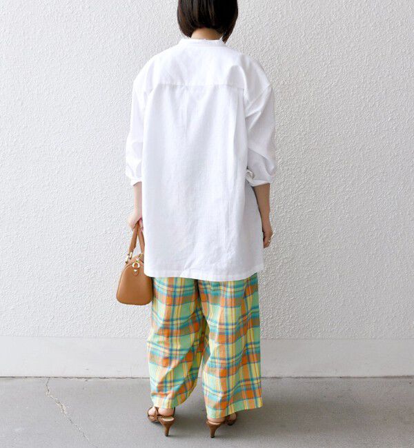 SHIPS any「SHIPS any:〈洗濯機可能〉マドラス チェック タック フレア パンツ」|その他|