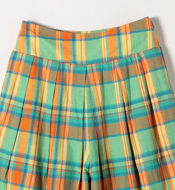 SHIPS any「SHIPS any:〈洗濯機可能〉マドラス チェック タック フレア パンツ」|その他|