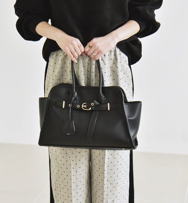 quaranciel「quaranciel: 2way 金具 ベルト スクエア トート バッグ（A4対応）」|トートバッグ|