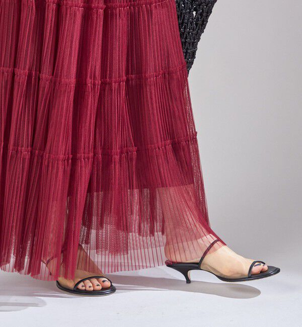 SHIPS for women「〈手洗い可能〉チュール プリーツ ティアード スカート」|スカート|