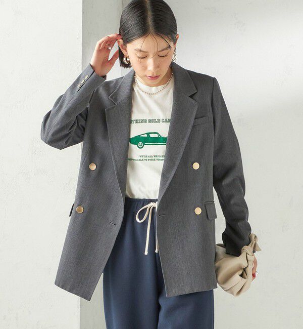 SHIPS for women「ウール ギャバジン ダブル ブレスト ジャケット」|テーラードジャケット|