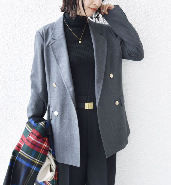 SHIPS for women「ウール ギャバジン ダブル ブレスト ジャケット」|テーラードジャケット|