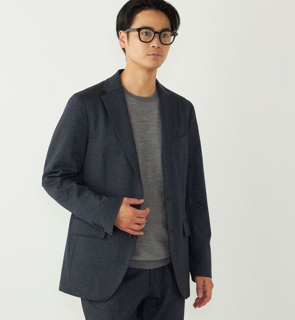 SHIPS Colors 「SHIPS Colors:〈洗濯機可能〉AVANT(R) ストレッチ ジャケット(セットアップ対応)」|テーラードジャケット|ブルー