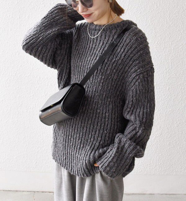 SHIPS any「SHIPS any:〈手洗い可能〉ロービング ルーズ ニット プルオーバー」|ニット・セーター|