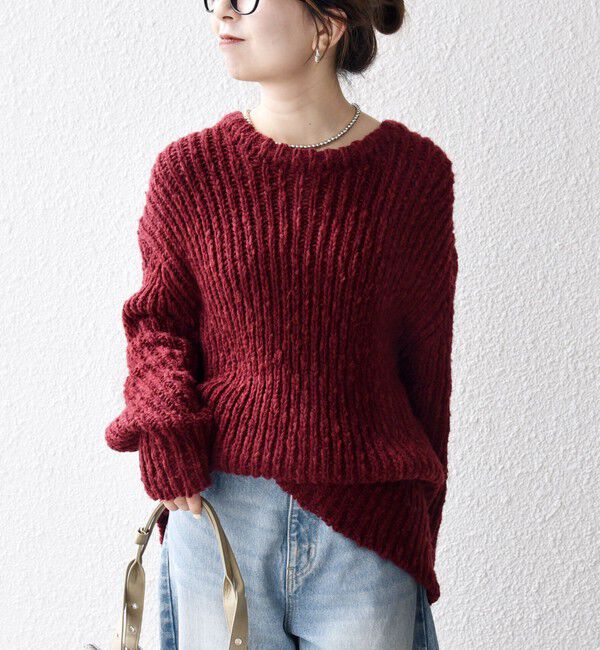 SHIPS any「SHIPS any:〈手洗い可能〉ロービング ルーズ ニット プルオーバー」|ニット・セーター|