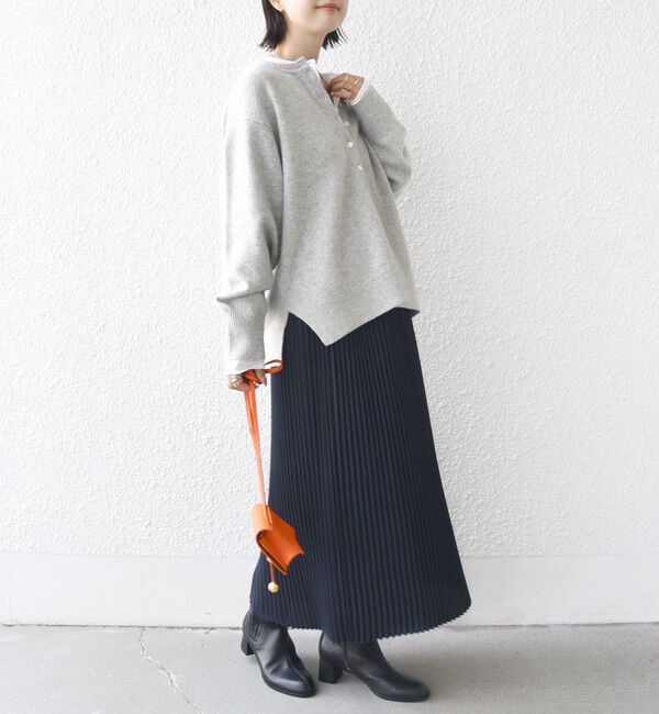 SHIPS for women「プリーツ ミディ ウエスト ゴム スカート」|スカート|