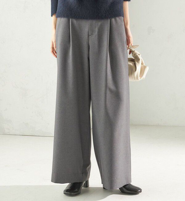 SHIPS for women「〈手洗い可能〉ソフィー ツイル ストレッチ ポケット デザイン パンツ」|スラックス|