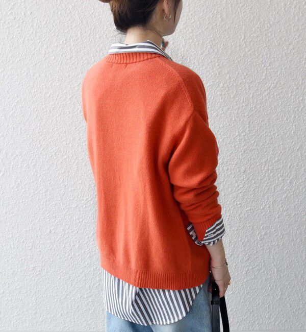 SHIPS any「SHIPS any:〈手洗い可能〉AQUA カシミヤ ミックス スキッパー カーディガン」|カーディガン|