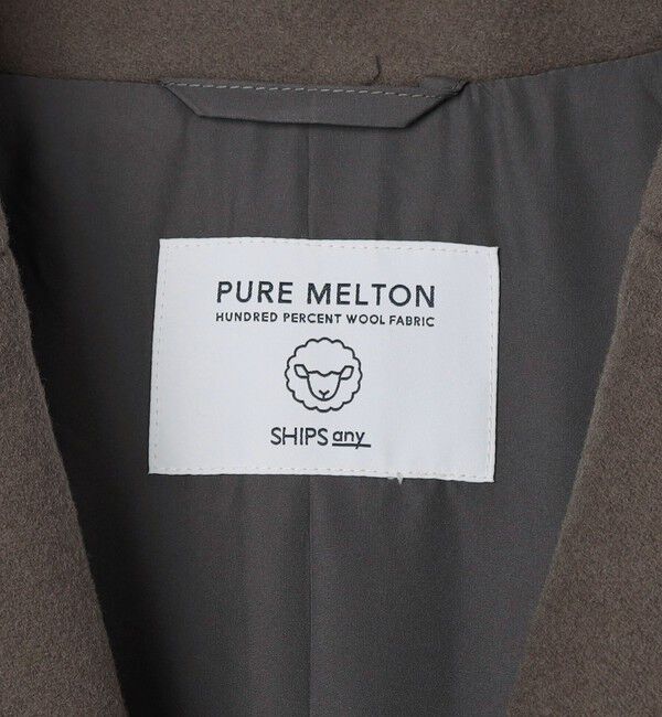 SHIPS any「SHIPS any: PURE WOOL MELTON ダブル チェスターコート 25AW◇」|チェスターコート|