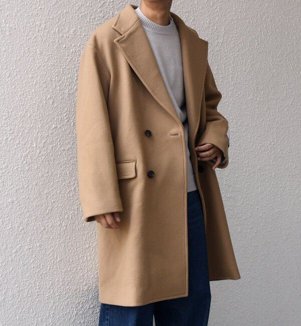 SHIPS any「SHIPS any: PURE WOOL MELTON ダブル チェスターコート 25AW◇」|チェスターコート|