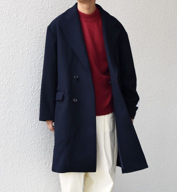 SHIPS any「SHIPS any: PURE WOOL MELTON ダブル チェスターコート 25AW◇」|チェスターコート|