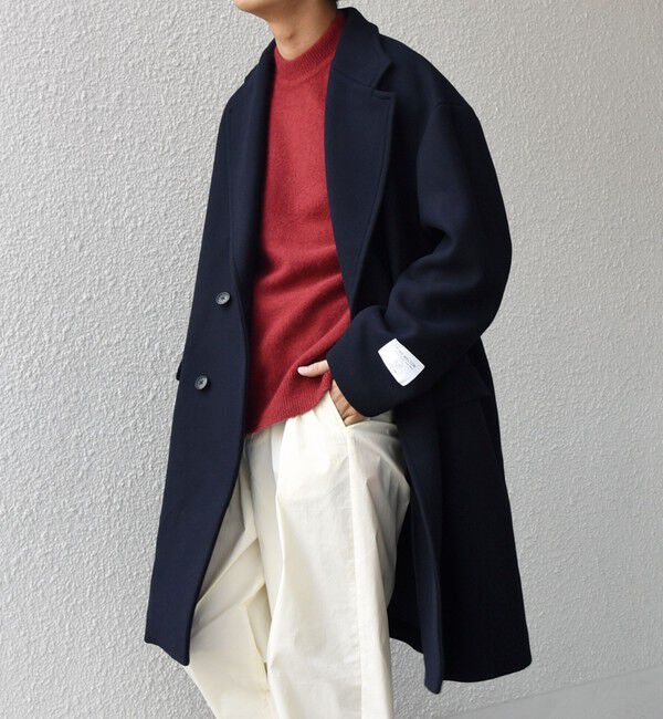 SHIPS any「SHIPS any: PURE WOOL MELTON ダブル チェスターコート 25AW◇」|チェスターコート|