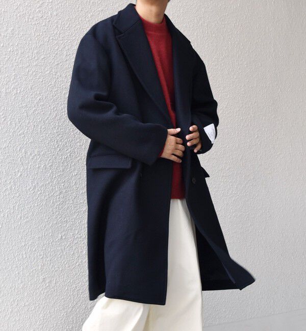 SHIPS any「SHIPS any: PURE WOOL MELTON ダブル チェスターコート 25AW◇」|チェスターコート|