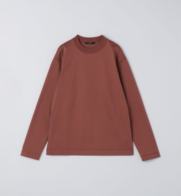 SHIPS「SHIPS: ハイゲージ クルーネック ロングスリーブ Tシャツ」|Tシャツ・カットソー|ワインレッド